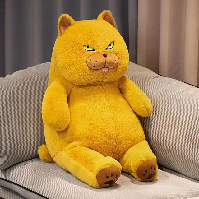 Kidsly Haustier-Katzenpuppe, Britische Kurzhaar-Blaukatze, Plüschtier, Gelb - Bild 1