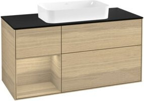V&B Waschtischunterschrank Finion mit Wandbeleuchtung in Oak Veneer, B/T: 120 x 60 cm - Bild 1