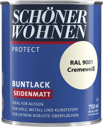 Schöner Wohnen Buntlack Cremeweiß Seidenmatt für Holz 0,75 l - Bild 1