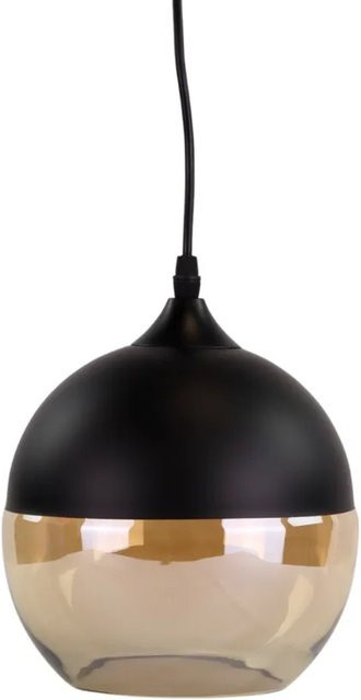 LUXULA Pendelleuchte ENOVALITE Moderne Kugel-Hängelampe aus Glas in Schwarz mit E27 Fassung - Bild 1