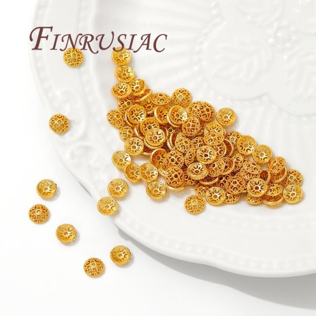 FINRUSIAC Perlenkappen, 18 Karat vergoldet, 6 mm - Bild 1