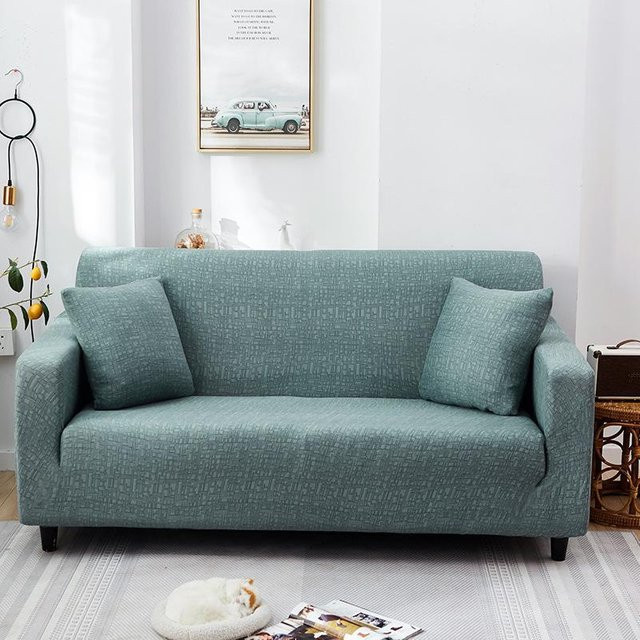 BC-Warm Home All-Inclusive Stretch-Sofabezug in Türkis, rutschfest und elastisch, für Sofas von 145 bis 185 cm Breite - Bild 1