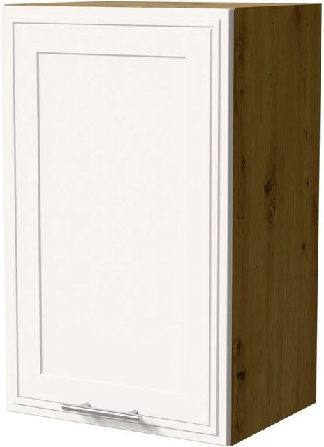 Feldmann-Wohnen Hängeschrank Salo W2 in Eiche Artisan und Weiß Matt mit Kassettenoptik, B/T/H: 45 x 32,5 x 72 cm - Bild 1