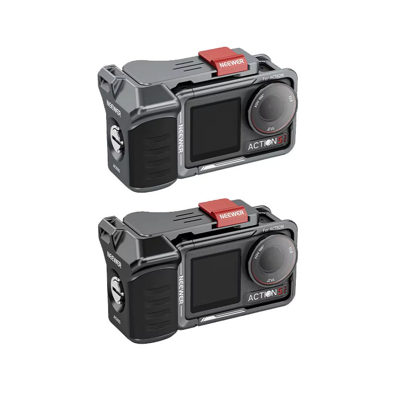 NEEWER Metall Käfig Set für DJI Action 3, Action 4 und Action 5 Pro, Erweiterungsrahmen in Schwarz - Bild 3