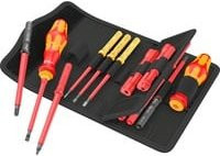 Wera Kraftform Kompakt VDE 18 Imperial 1 Elektriker Wechselklingen-Set, 18-teilig, Rot/Gelb - Bild 1