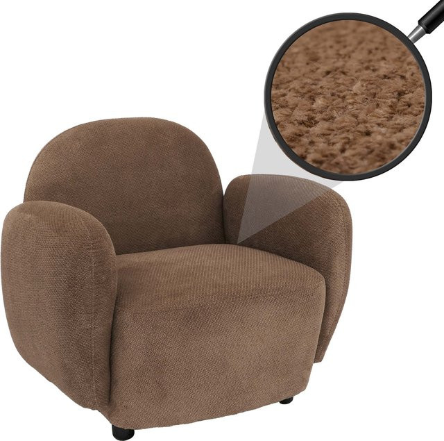 MCW Polstersessel P33 Lounge- und Relaxsessel aus Chenille-Stoff in Braun - Bild 1