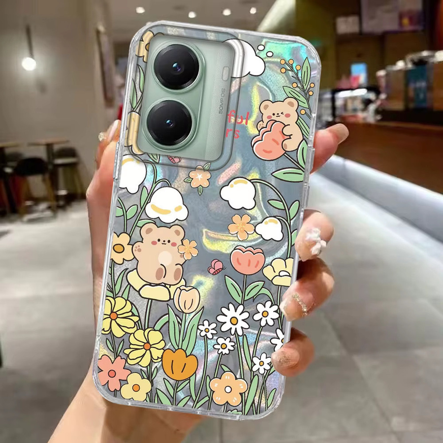 Handyhülle FunYudas für Xiaomi Poco X7 X6 X5 M6 C65 C61 M5S 13T 14T Pro 11 Lite in Lila mit Blumen und Kaninchen Design - Bild 2