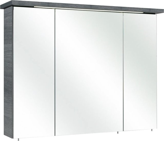 Pelipal Spiegelschrank Quickset 328 in Graphit mit LED-Beleuchtung und Soft-Close-Türen, B/H: 75 x 72 cm - Bild 1