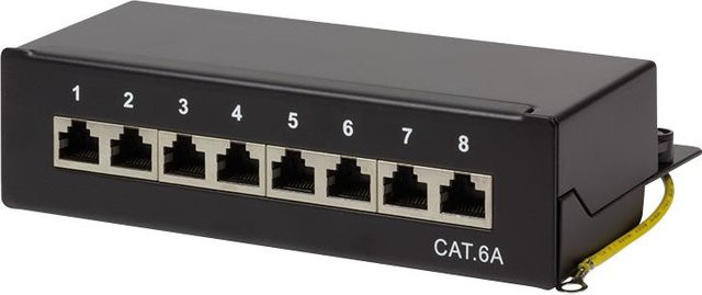 LogiLink NP0018B 8 Port Patch-Panel CAT 6a STP Schwarz - Bild 2