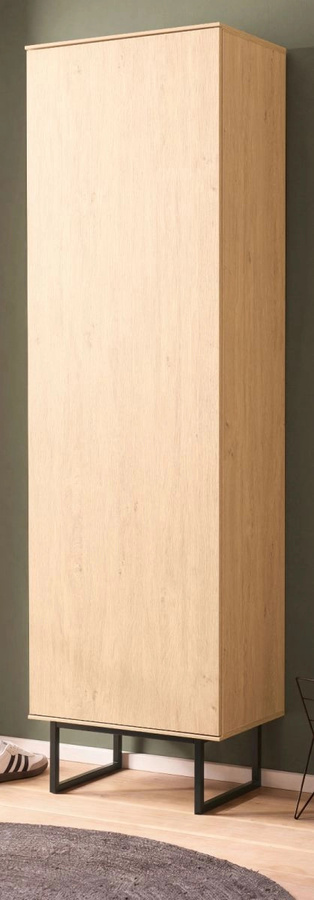 Garderobenschrank Breda Furn.Design in Eiche, Schuhschrank mit Kleiderstange und Regalfächern, B/T/H: 58 x 40 x 200 cm - Bild 1