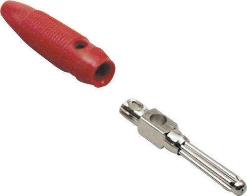 BKL Electronic 072164 Büschelstecker gerade in Rot mit 4mm Stift-Durchmesser - Bild 1