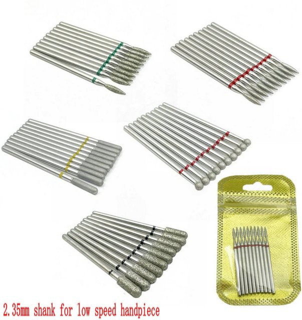 Xceldent Diamant Nagel Bohrer Fräser Set, 10 Teile, 2,35mm, Unisex - Bild 1