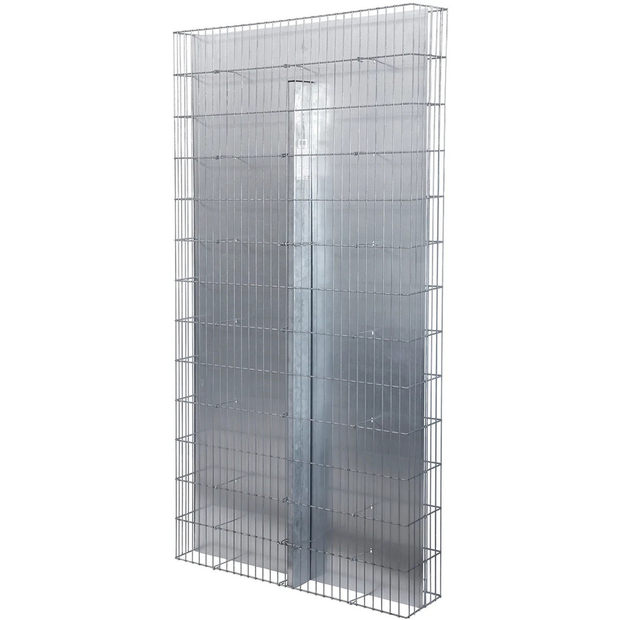 Bellissa Lärmschutz-Gabione blickdicht silber B/T/H: 102,5 x 23,5 x 195 cm - Bild 2