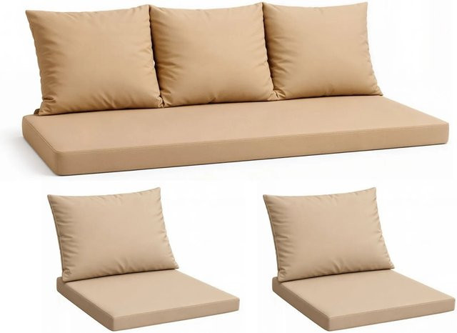 Setgarden Komfort Set Gartenloungekissen für Technorattan-Möbel in Beige, 1-teilig, B: 150 cm, T: 50 cm - Bild 1