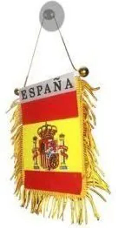 Spanien-Fähnchen mit Saugnapf in Mehrfarbig aus Textil - Bild 1