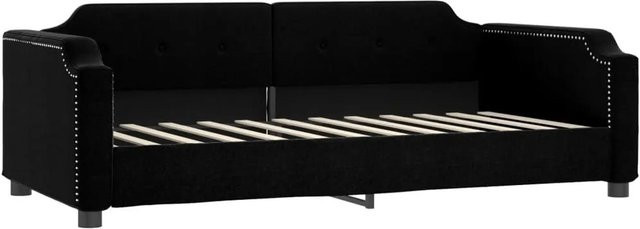vidaXL Tagesbett Schwarz mit Polsterung und Schlaffunktion, B/T: 100 x 200 cm - Bild 1