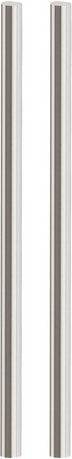 NOVADOORS Griffstangenpaar aus Aluminium in Silber, B/T/H: 10 x 38,8 x 35 cm - Bild 1