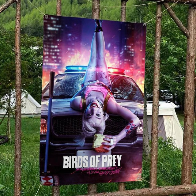 Potdemiel Harley Q-Quinn Banner im INS Style als Outdoor Party Dekoration Flagge - Bild 1
