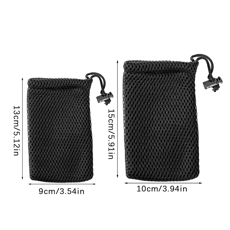 JETTING 3-teiliges Set Aufbewahrungstaschen aus Nylongewebe mit Kordelzug in Schwarz für digitale Produkte und Outdoor-Aktivitäten - Bild 5