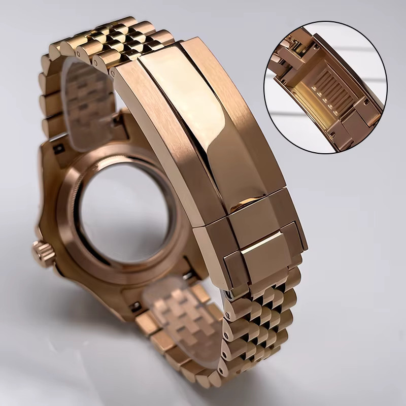 MACARLON Uhrengehäuse Edelstahl, Roségold, 40 mm, Unisex - Bild 5