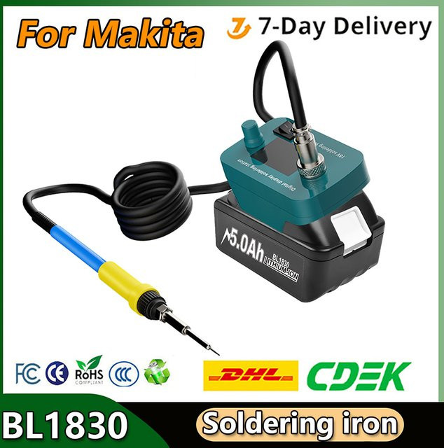 Makita Akku-Lötkolben mit 18 V und 5000 mAh Akku für BL1815 BL1830 BL1840 BL1850 BL1860 - Bild 1