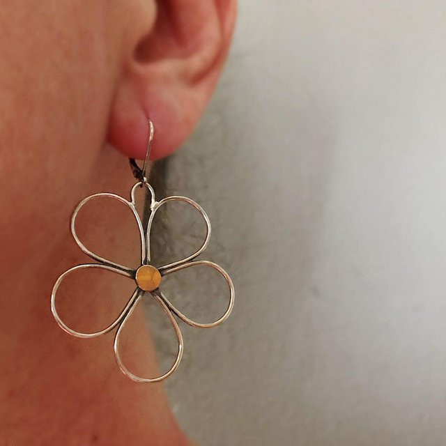YIRAN Hängeohrringe, Kupfer, Blumen, Damen - Bild 1