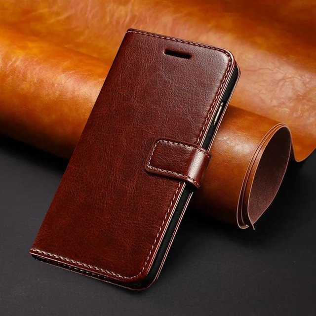 Luxus Leder-Handytasche im Buchdesign für Samsung Galaxy A55 5G SM-A556B mit Kartensteckplatz und Ständerfunktion in Braun - Bild 1