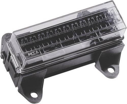 ESKA Sicherungshalter für Flachsicherungen, Schwarz, 6.3A, 12 V/DC - Bild 1