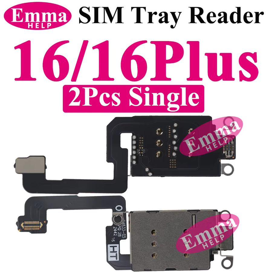 EmmaHelp 2er-Set SIM-Kartenleser Flexkabel Adapter für iPhone 11 12 13 14 15 16 Pro Max Plus Mini XR XS in Schwarz - Bild 2