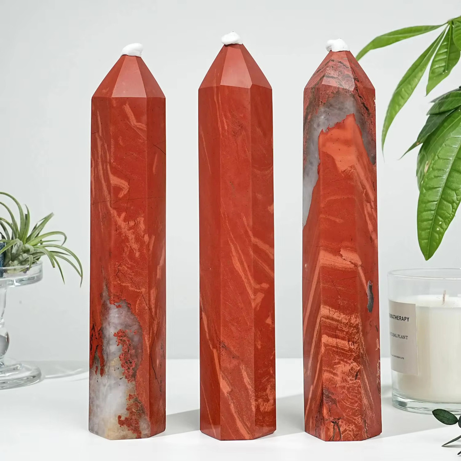 CrystalHola Roter Jaspis Turm als natürlicher Kristallobelisk zur Dekoration, Farbe: Rot, Höhe: 15,5 cm, Breite: 15,5 cm, Tiefe: 15,5 cm - Bild 4