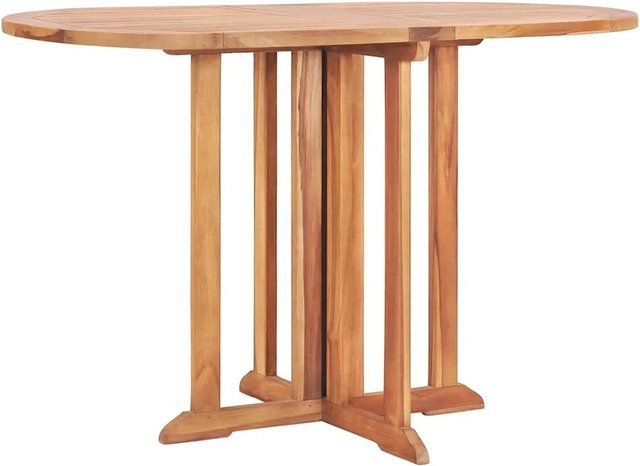 vidaXL Gartentisch Butterfly aus Teak-Massivholz, braun, B/T/H: 120 x 70 x 75 cm - Bild 1