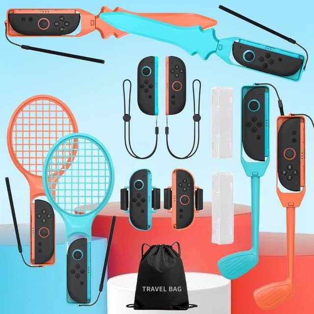 Benicabaly 13-in-1 Sport-Zubehör-Set für Nintendo Switch Sportspiele für die ganze Familie - Bild 1