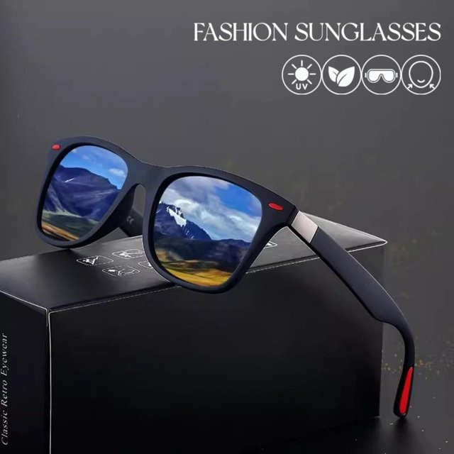 MOYOKA Sonnenbrille, Quadratisch, Vollrand, Schwarz, Kunststoff - Bild 1