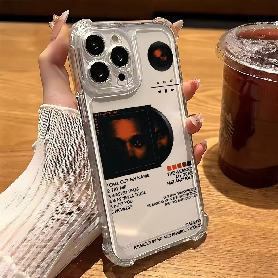 Etmakit Stoßfeste Handyhülle mit The Weeknd New Poster Design für iPhone Modelle, Transparent - Bild 2