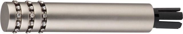 Mydeco Gardinenstangen-Endstück Christal in Edelstahl-Optik Schwarz mit Durchmesser 1,6 cm - Bild 1