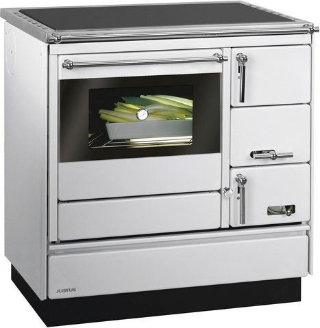 JUSTUS Holzherd Linz II, weiß, links, 7 kW, B/T/H: 90,0 x 81,0 x 60,0 cm - Bild 1