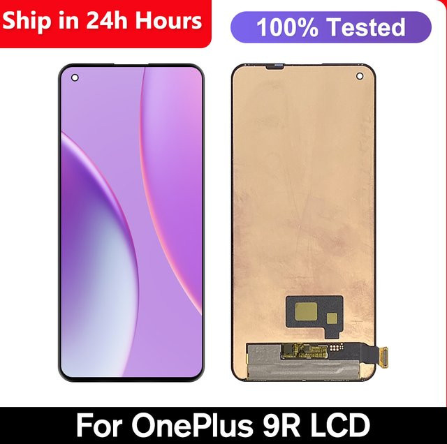 OnePlus 9R LCD Display mit Super AMOLED Technologie und Touchscreen Digitizer in Schwarz für Modelle LE2101 und LE2100 - Bild 1