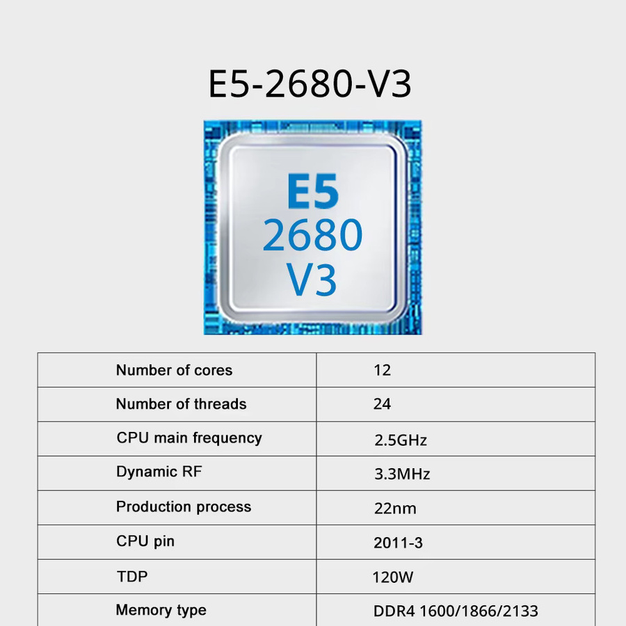 SOYO X99 Gaming-Mainboard Kit mit Intel Xeon E5 2680 V3 CPU und 8GB DDR4 RAM LGA2011-3 - Bild 2