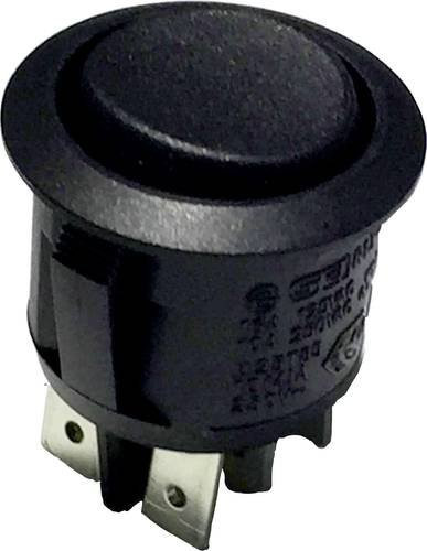TRU Components Wippschalter R13-244D B/B Schwarz 250 V/AC 8A 2 x Ein/Aus/Ein rastend/0/rastend - Bild 1
