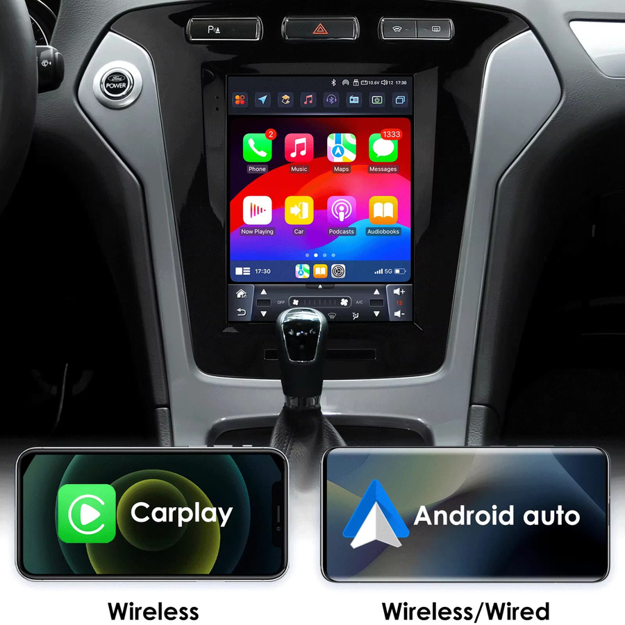 Hizpo Android Autoradio für Ford Mondeo MK4 und Galaxy 2011-2013 mit 9,7 Zoll Multimedia Video 2Din 4G Carplay Navigation Stereo in Schwarz - Bild 3