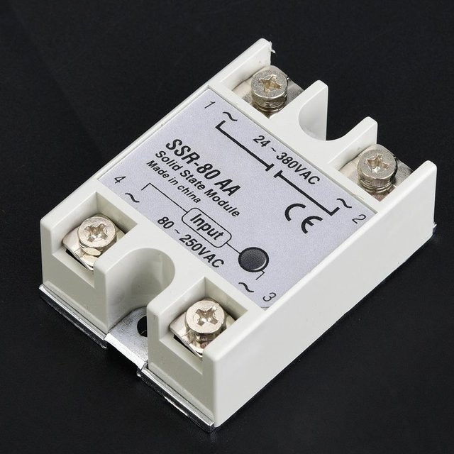 Neoglint Einphasiges Halbleiterrelais-Schaltmodul SSR80AA 80A 250VAC in Weiß - Bild 1