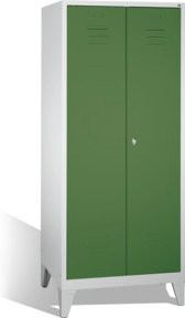 C+P Doppelspind Classic auf Füßen mit 2 Abteilen, Front Resedagrün und Korpus Lichtgrau, H: 185 cm, B: 81 cm, T: 50 cm - Bild 1