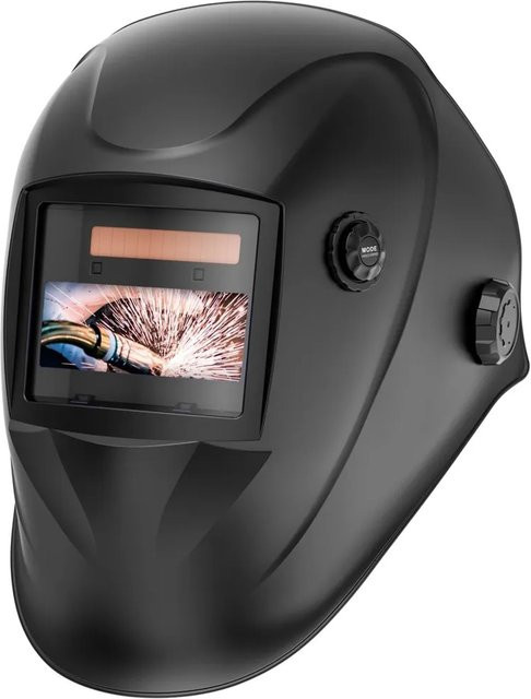 STAHLWERK Schweißhelm Worker 3 In 1 Automatik Schweißschild in Schwarz mit getöntem Sichtschutz - Bild 1