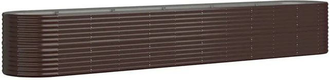 vidaXL Hochbeet aus verzinktem Stahl in Braun, B: 440 cm, T: 80 cm, H: 68 cm - Bild 1