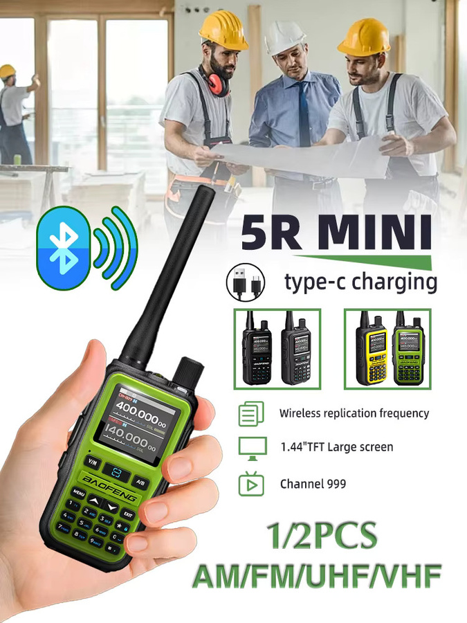 Baofeng UV-5R Walkie-Talkie Multiband Amateurfunkgerät mit Bluetooth-Programmierung in Schwarz oder Grün - Bild 7