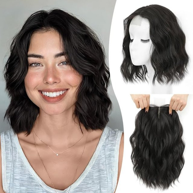 LORITA FEKIX Clip-in-Haarteil, 12 Zoll, gewellt mit Pony, synthetisch, Damen - Bild 1