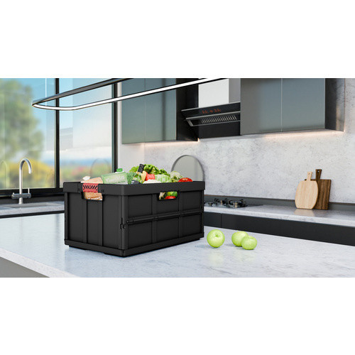 KEEPER Klappbox Benno, 45,0 l, grau, B/T/H: 53,5 x 37,5 x 27,5 cm - Bild 2