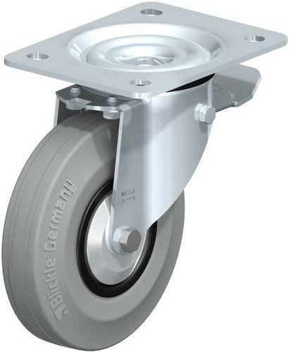 Blickle Lenkrolle L-VPP 140R-ST-SG-FA mit Feststeller in Schwarz-Grau, Rad-Durchmesser: 14 cm, Tragfähigkeit: 115 kg - Bild 1