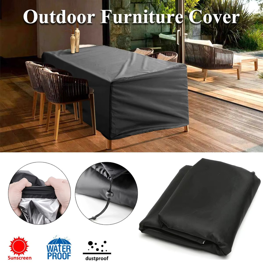 Wasserdichte Outdoor-Gartenmöbel-Abdeckungen von MY·BAKERMAN in Schwarz zum Schutz von Gartenstühlen, Sofas und Tischen vor Regen und Schnee - Bild 2