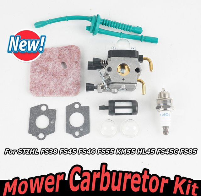 Vergaser-Set mit Filter für STIHL Rasentrimmer FS38 FS45 FS46 FS55 KM55 HL45 FS45CFS85 C1Q-S66 C1Q-S71 C1Q-S97 C1Q-S186 von LARATH - Bild 1